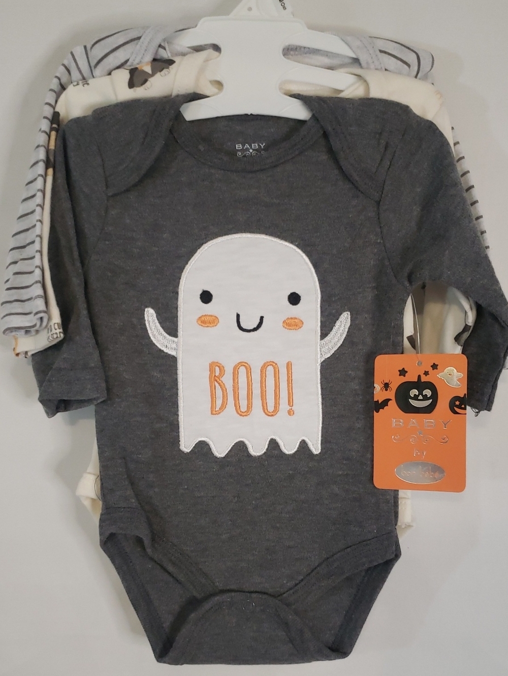 Baby by Bon Bebe 3 Piece Halloween/Fall Onesie Set, 0-3 months